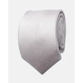 Abelard - Textured Silk Formal Tie - Ties (WHITE) Textured Silk Formal Tie
