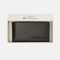 Ben Sherman - Trifold Leather Wallet - Wallets (BLACK) Trifold Leather Wallet