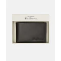Ben Sherman - Trifold Leather Wallet - Wallets (BLACK) Trifold Leather Wallet