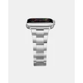 Friendie - Stainless Steel Link Bracelet Band The Sydney Apple Watch Compatible - Fitness Trackers (Stainless Steel) Stainless Steel Link Bracelet Band - The Sydney - Apple Watch Compatible