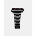Friendie - Stainless Steel Link Bracelet Band The Sydney Apple Watch Compatible - Fitness Trackers (Black) Stainless Steel Link Bracelet Band - The Sydney - Apple Watch Compatible