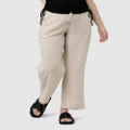 Ripe Maternity - Indi Wide Leg Linen Pant - Pants (Natural) Indi Wide Leg Linen Pant