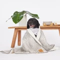Mog & Bone - Dog Fleece Pet Blanket Mocha Wave - Home (White) Dog Fleece Pet Blanket- Mocha Wave