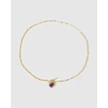 Izoa - Dusk Necklace - Jewellery (Gold Purple) Dusk Necklace