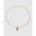 Izoa - Radiance Necklace - Jewellery (Gold Purple) Radiance Necklace