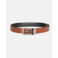 Jeff Banks - Leather Belt - Belts (TAN/BLACK) Leather Belt