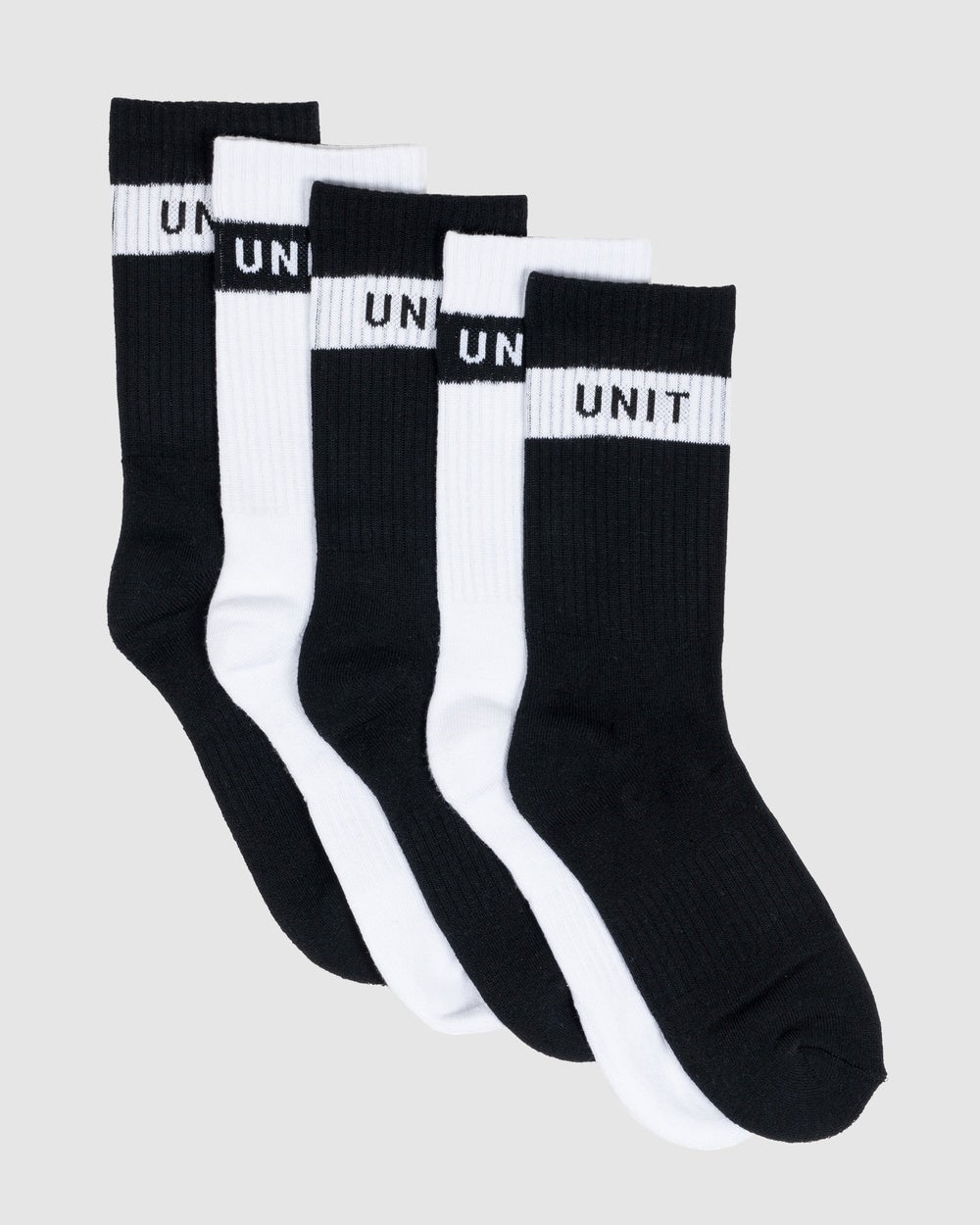 UNIT - Bamboo Socks 5 Pack Wander Hi Lux - Underwear & Socks (BLACK WHITE) Bamboo Socks 5 Pack - Wander Hi-Lux