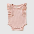 WITH LOVE FOR KIDS - Shimmy Wide Rib Tank Onesie Babies - Bodysuits (Fairy Floss) Shimmy Wide Rib Tank Onesie - Babies