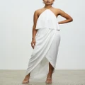 Shona Joy - Luxe Halter Frill Dress - Bridesmaid Dresses (Ivory) Luxe Halter Frill Dress