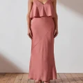 Shona Joy - Luxe Bias Frill Slip Dress - Bridesmaid Dresses (Rose) Luxe Bias Frill Slip Dress