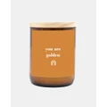 The Commonfolk Collective - Happy Days Candle You are Golden - Bathroom (White) Happy Days Candle - You are Golden
