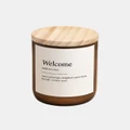 The Commonfolk Collective - Dictionary Meaning Candle Welcome - Bathroom (White) Dictionary Meaning Candle - Welcome