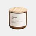The Commonfolk Collective - Dictionary Meaning Candle Lover - Bathroom (White) Dictionary Meaning Candle - Lover