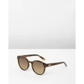 Le Specs - Paramount Brown Tort Round Sunglasses - Sunglasses (Milky Tort & Brown Grad) Paramount Brown Tort Round Sunglasses