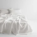 Aura Home - Emile Linen Flat Sheet - Home (White) Emile Linen Flat Sheet