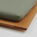 Tekla - Cotton Percale Flat Sheet - Home (Olive Green) Cotton Percale Flat Sheet