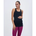 Nike - Dri FIT Maternity Tank - Muscle Tops (Black, Black & White) Dri-FIT Maternity Tank