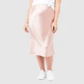 Ripe Maternity - Lexie Satin Skirt - Skirts (Dusty Pink) Lexie Satin Skirt