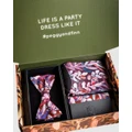 Peggy and Finn - Protea Bow Tie Gift Box - Ties & Cufflinks (Burgundy) Protea Bow Tie Gift Box