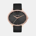 Nixon - Kensington Leather Watch - Watches (Rose Gold & Black) Kensington Leather Watch
