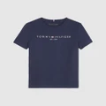 Tommy Hilfiger - Essential Short Sleeve Tee Teens - T-Shirts & Singlets (Twilight Navy) Essential Short Sleeve Tee - Teens