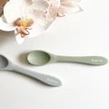 Bare The Label - Silicone Spoons, Four Pack - Nursing & Feeding (Green) Silicone Spoons, Four Pack