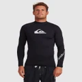 Quiksilver - Mens All Time Long Sleeve Upf 50 Rash Vest - Swimwear (BLACK) Mens All Time Long Sleeve Upf 50 Rash Vest
