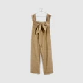 Madewell - Tie Front Smock Back Jumpsuit - Jumpsuits & Playsuits (Spiced Olive) Tie Front Smock Back Jumpsuit