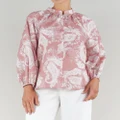 Amelius - Rosa Paisley Linen Blouse - Tops (Pink Multi) Rosa Paisley Linen Blouse