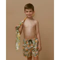 Aqua Blu Kids - Dahlia Running Shorts Kids - Swimwear (Multi) Dahlia Running Shorts - Kids