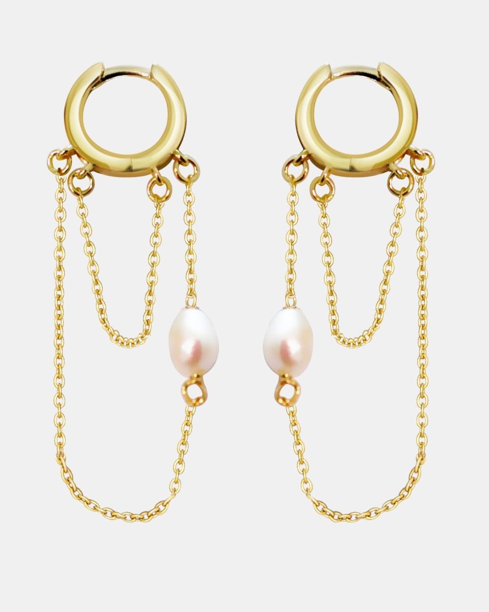 BIANKO - Rebecca Chain Earrings - Jewellery (Yellow Gold) Rebecca Chain Earrings