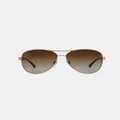 Burberry - Burberry Heritage BE3080 - Sunglasses (Light Gold & Polarised Brown Gradient) Burberry Heritage BE3080