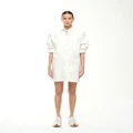 JACANDMOOKI - Denim Shirt Dress - Dresses (OFF WHITE) Denim Shirt Dress