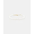 Michael Hill - Cultured Freshwater Pearl Bracelet in 10kt Yellow Gold - Jewellery (Yellow) Cultured Freshwater Pearl Bracelet in 10kt Yellow Gold