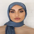 Mod Squad - Crinkle Satin Hijab - Headwear (BLUE) Crinkle Satin Hijab