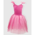 Pink Poppy - Princess Rose Velvet Dress with Ombre Tulle Skirt - Dresses (Rose) Princess Rose Velvet Dress with Ombre Tulle Skirt