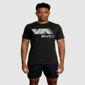 RVCA Sport - Va Sport Blur T Shirt For Men - T-Shirts & Singlets (BLACK) Va Sport Blur T Shirt For Men
