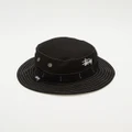 Stussy - Contrast Topstitch Boonie - Hats (Black) Contrast Topstitch Boonie