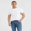 Tarocash - Pure Cotton Crew Neck T Shirt - T-Shirts & Singlets (WHITE) Pure Cotton Crew Neck T Shirt