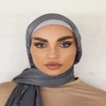 Mod Squad - Crinkle Satin Hijab - Headwear (DARK GREY) Crinkle Satin Hijab