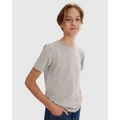 Country Road - Teen Recycled Cotton Blend Plain Cr Short Sleeve T shirt - T-Shirts & Singlets (Grey) Teen Recycled Cotton Blend Plain Cr Short Sleeve T-shirt
