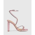 Siren - Pia Block Heel Sandals - Sandals (Pink Satin/ Glitter) Pia Block Heel Sandals