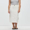 DRICOPER DENIM - Mona Tencel Skirt - Denim skirts (Ivory) Mona Tencel Skirt