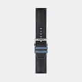 Tissot - Official Leather & Rubber Strap Lugs 22mm - Watches (Blue & Black) Official Leather & Rubber Strap Lugs 22mm