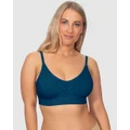 B Free Intimate Apparel - Wirefree Padded T Shirt Bra (A B C D DD E) Cup - Soft Cup Bras (Pacific Blue) Wirefree Padded T-Shirt Bra (A-B-C-D-DD-E) Cup