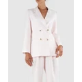Amelius - Azure Linen Blazer - Blazers (Pink) Azure Linen Blazer