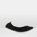 Vybe - Limitless - Ballet Flats (Black Faux Suede) Limitless
