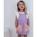WITH LOVE FOR KIDS - Hazel Denim Pinafore Dress Babies Kids - Dresses (Cotton Candy) Hazel Denim Pinafore Dress - Babies - Kids