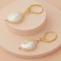 Reliquia Jewellery - Mini Keshi Pearl Earrings - Jewellery (Gold) Mini Keshi Pearl Earrings