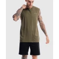 First Division - Division Crest Tank - Muscle Tops (Olive) Division Crest Tank
